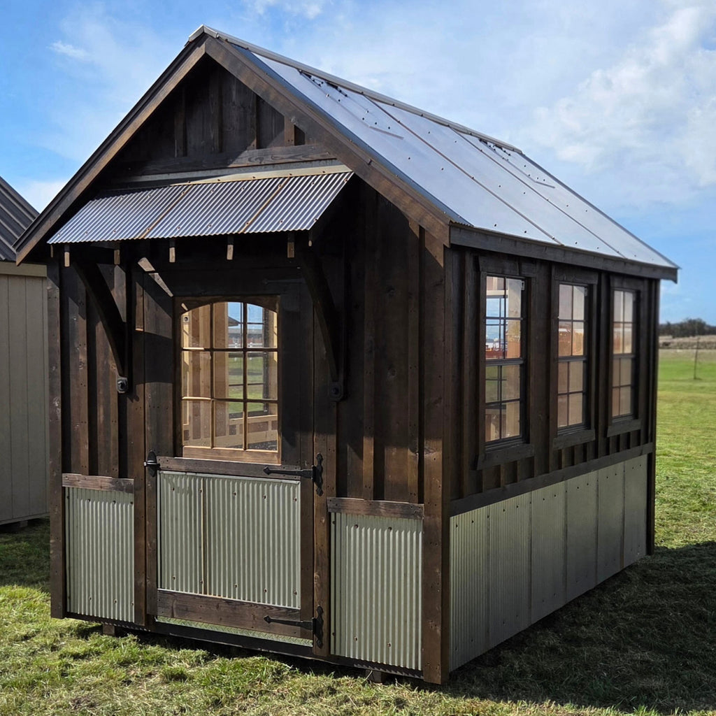 Rustic Greenhouse 8x12 End Entry Kalispell lot