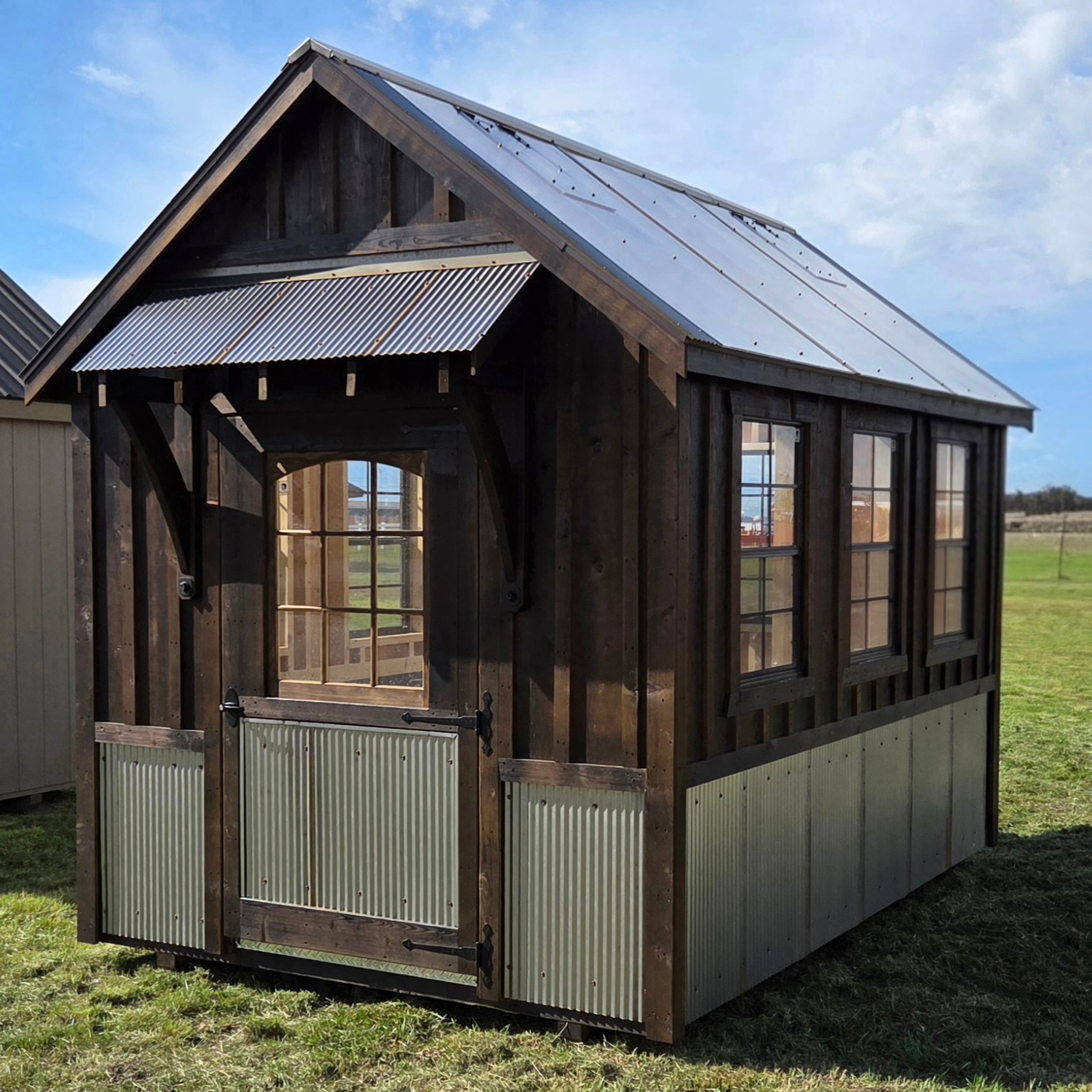 Rustic Greenhouse 8x12 End Entry Kalispell lot